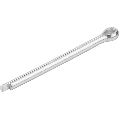 Split Pin DIN En Iso1234, L=36, D=4, Steel Electro Zinc-Plated